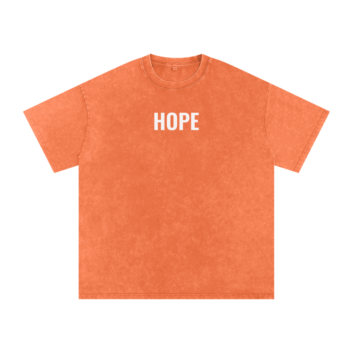Snow Washed Oversized HOPE Cotton T-Shirt