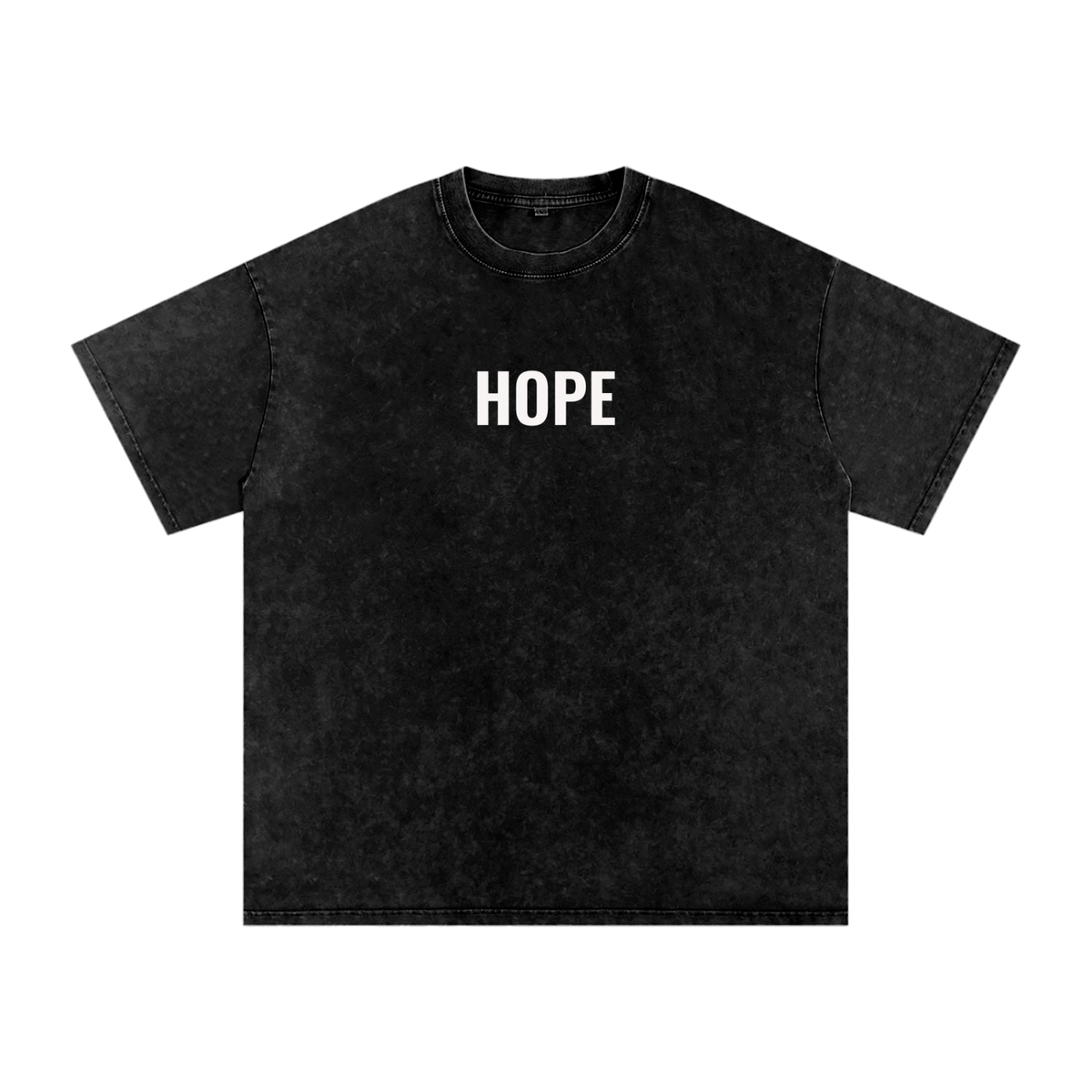 Snow Washed Oversized HOPE Cotton T-Shirt