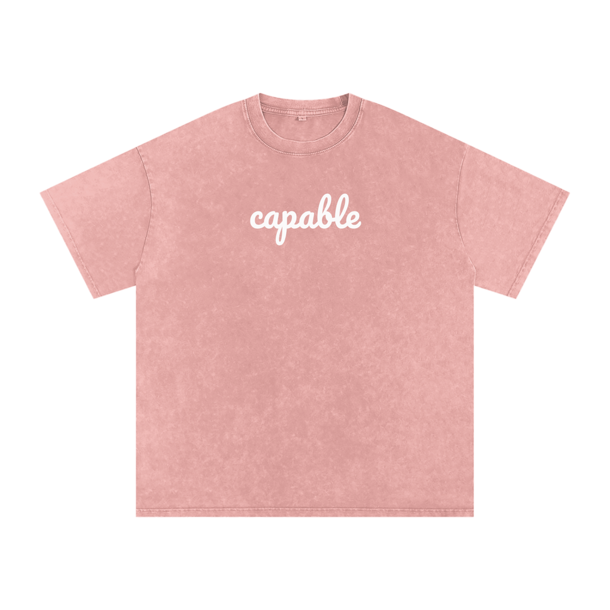 Snow Washed Oversized Cotton T-Shirt
